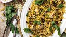 Saffron Scented Chicken Pilaf