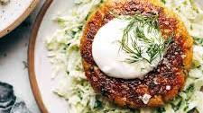 Salmon Burgers with Slaw
