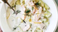 Salmon Chowder with Lemon and Dill