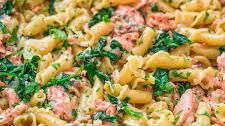 Salmon Pasta with Spinach