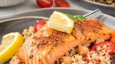 Salmon Quinoa Salad with Lemon Dressing