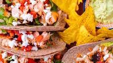 Salmon Tacos with Avocado Cream