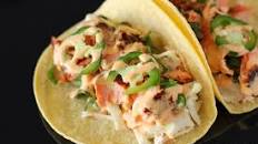 Salmon Tacos with Cilantro-Lime Slaw