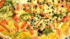 Salmon and Leek Quiche with Capers