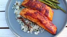Salmon with Brown Sugar and Bourbon Glaze