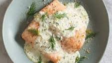 Salmon with Creamy Dill Sauce