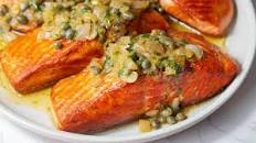 Salmon with Lemon Caper Sauce