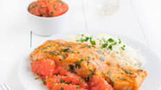 Salmon with Moroccan Grapefruit Chermoula
