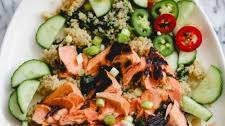 Salmon with Quinoa and Spinach