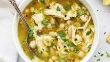 Salsa Verde Chicken Chili (Quick + Easy!)