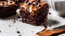 Salted Caramel Brownie Cake