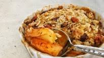 Salted Caramel Pecan Apple Crisp for Two