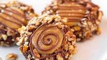 Salted Caramel Turtle Thumbprint Cookies