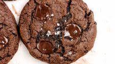 Salted Double Chocolate Chip Cookies