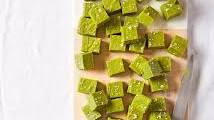 Salted matcha fudge