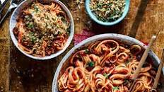Sardine pasta with crunchy parsley crumbs