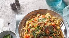 Sardine tomato pasta with gremolata