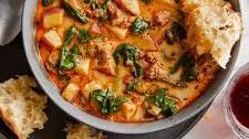 Sausage, Potato and Spinach Soup