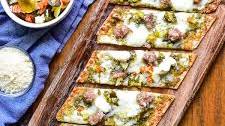 Sausage Ricotta Flatbread Pizza