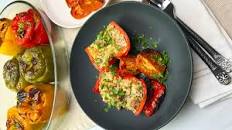 Savory Lamb and Rice Stuffed Peppers Recipe