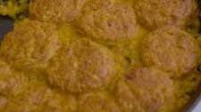 Savory Skillet Cobbler With Cheddar Biscuit Topping