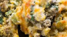 Scrambled Egg Ground Beef Casserole