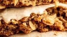 Seriously Thick & Chewy Chai Oatmeal Cookies with Maple Glaze
