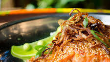 Sesame Salmon with Maple Soy Glaze