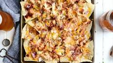 Sheet Pan BBQ Chicken Nachos