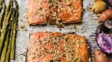 Sheet Pan Salmon and Asparagus with Potatoes