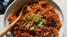 Shredded Tofu Bulgogi Rice Bowl