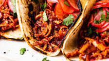 Shredded tofu tacos