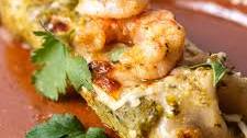 Shrimp Enchiladas in Salsa Verde