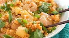 Shrimp Fried Rice with Pineapple and Toasted Coconut