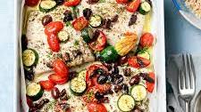 Simple Mediterranean Fish Tray Bake with Vegetables