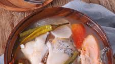 Sinigang na Salmon (Salmon Head in Sour Tamarind Soup)