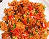 Skillet Cajun Chicken Sausage and Rice