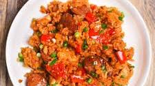 Skillet Cajun Chicken Sausage and Rice