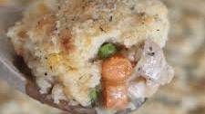 Skillet Chicken Pot Pie with Cheddar Biscuit Crust