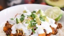 Skillet Sweet Potato and Black Bean Burrito Bowls