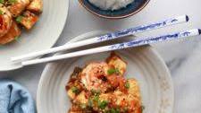 Skinnyish General Tso's Shrimp and Tofu