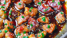 Sliced Pork Belly with Honey Garlic Sauce