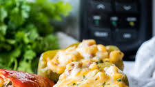 Slow Cooker Beef Macaroni Stuffed Peppers