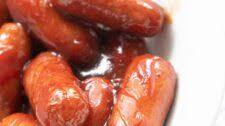 Slow Cooker Grape Jelly and Mustard Little Smokies