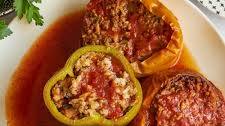 Slow Cooker Mediterranean Stuffed Peppers with Rice