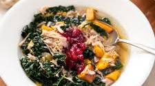 Slow Cooker Turkey, Sweet Potato & Kale Soup