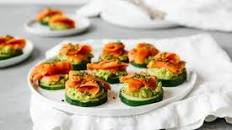 Smoked Salmon, Avocado and Cucumber Bites