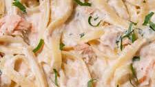 Smoked Salmon Fettuccini Alfredo