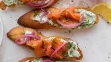 Smoked Salmon Tartines with Green Goddess Goat Cheese