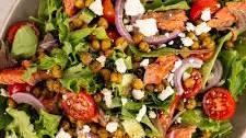 Smoked Salmon and Crispy Chickpea Salad